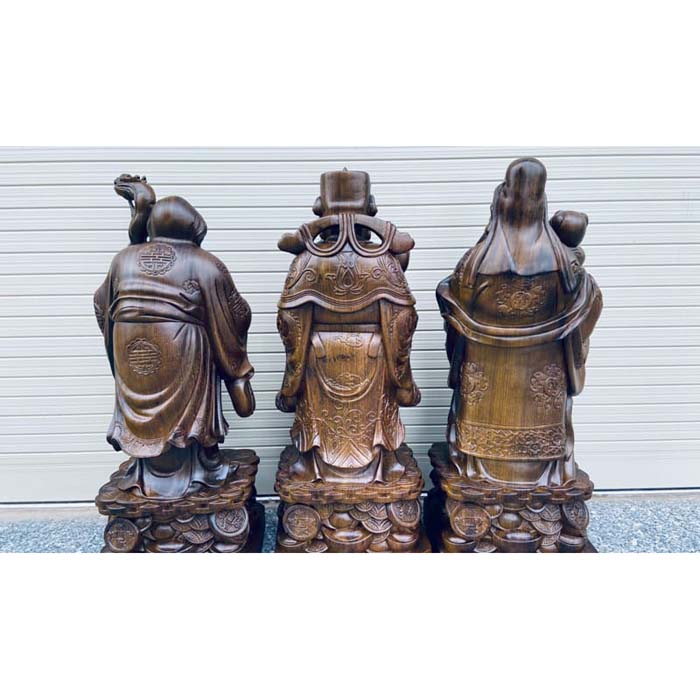 Tượng Tam Đa - Phúc Lộc Thọ Gỗ Mun