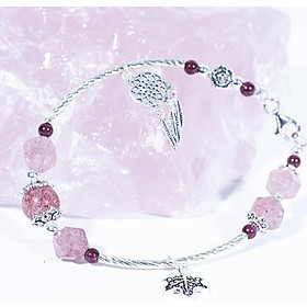 Lắc tay nữ đá thạch anh dâu