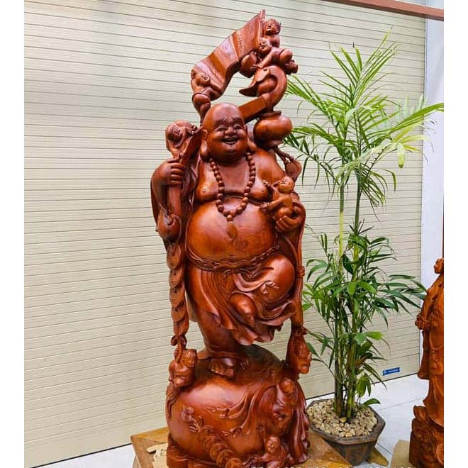 Tượng Di Lặc Vác Như Ý Cao 1m7