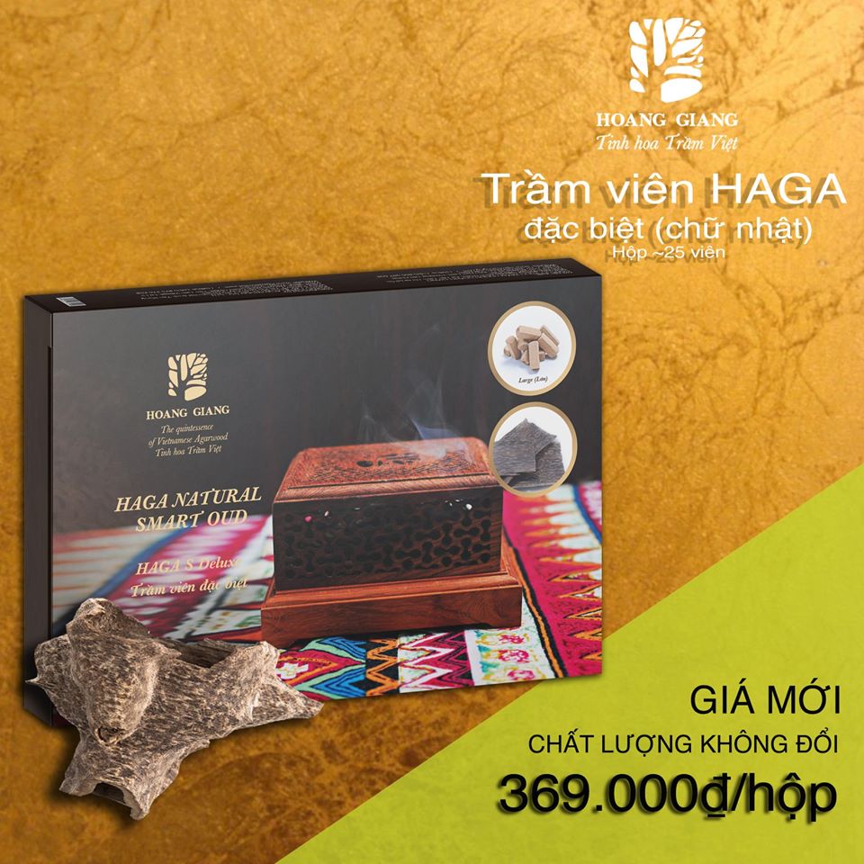 Trầm viên HAGA hình chữ nhật đặc biệt