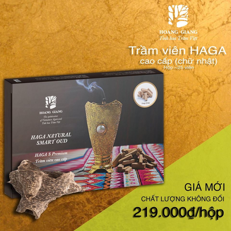 Trầm viên HAGA hình chữ nhật cao cấp