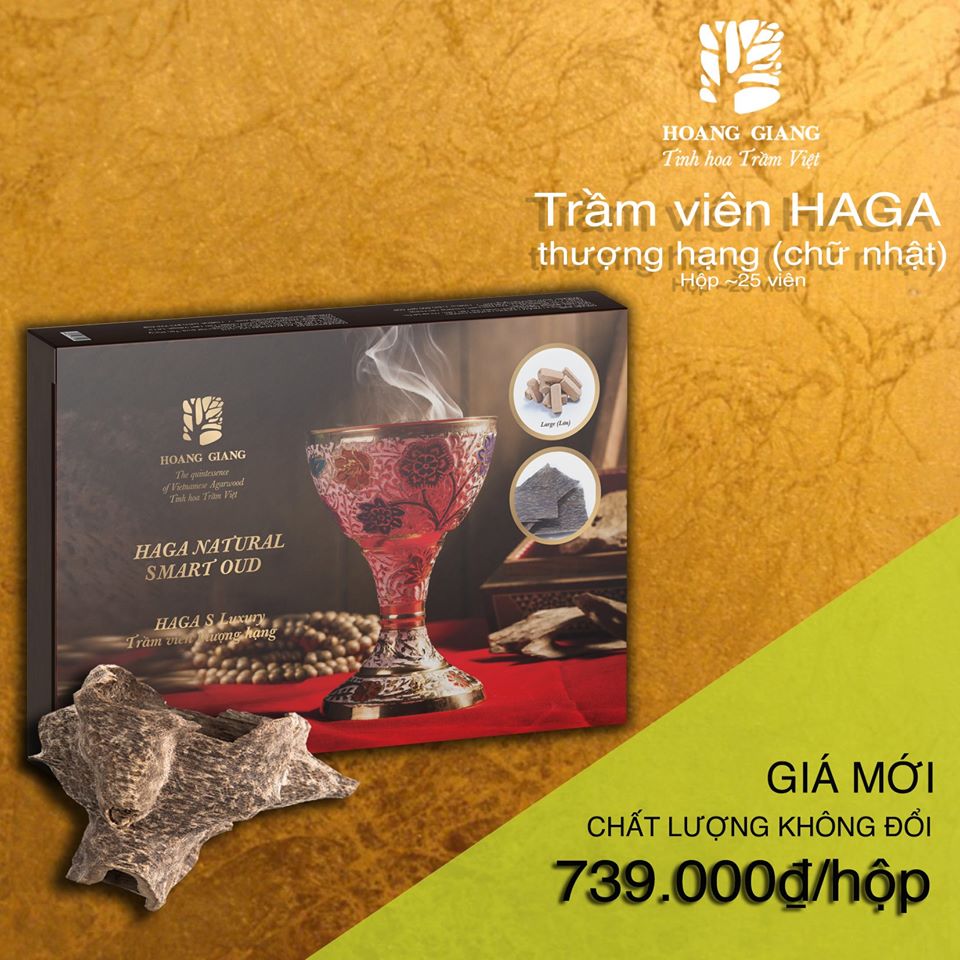 Trầm viên HAGA chữ nhật thượng hạng