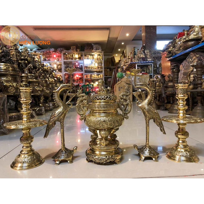 Đỉnh Số 0 Màu Vàng Tai Rồng Cao 27cm