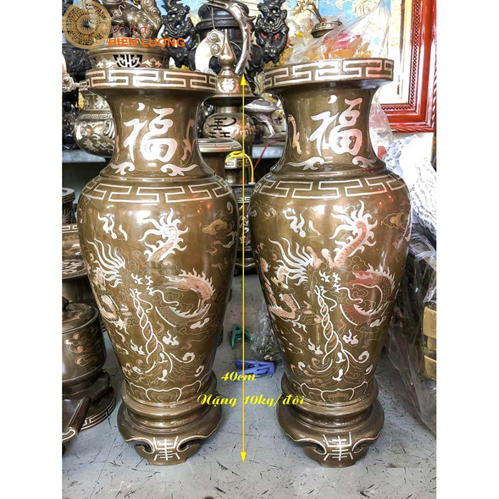 Lục Bình Khảm Tam Khí Cao 40cm