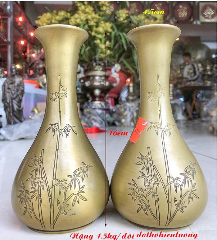 Lọ Hoa Cây Trúc Để Bàn Thờ Thần Tài