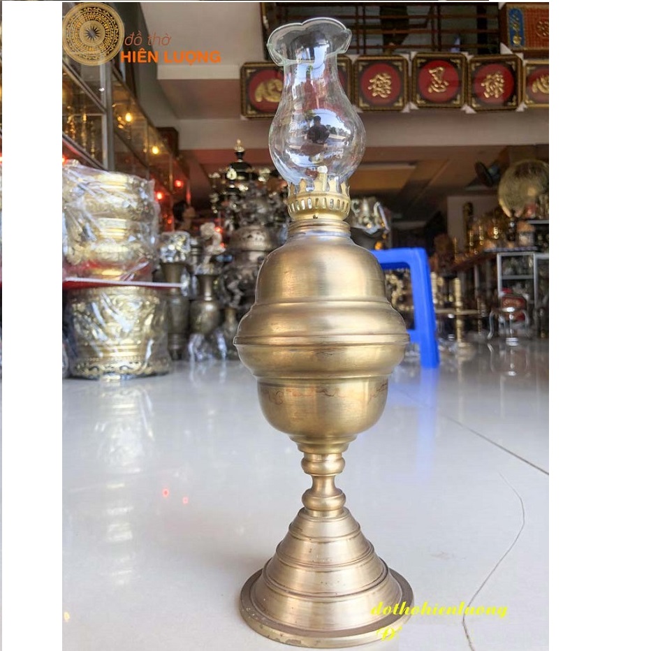 Đèn Dầu Cổ Bằng Đồng