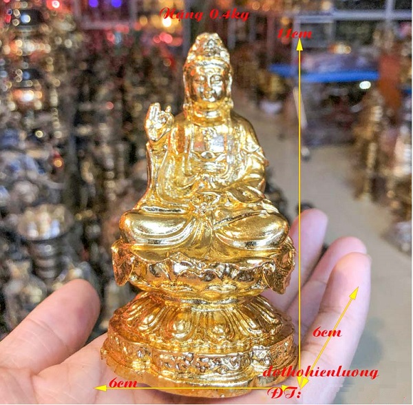 Tượng Phật Bà Quan Âm Ngồi Đài Sen