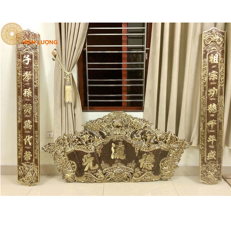 Cuốn Thư Câu Đối Giả Cổ Dáng Phẳng