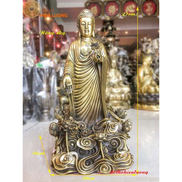 Tượng Phật Tổ Ngự Đài Sen Cao 40cm