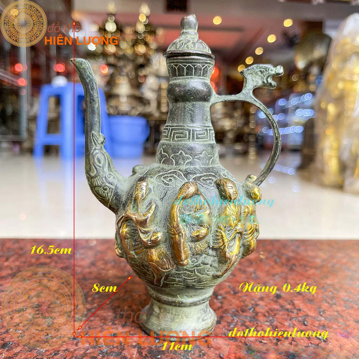 Ấm Rượu Bát Tiên Bằng Đồng