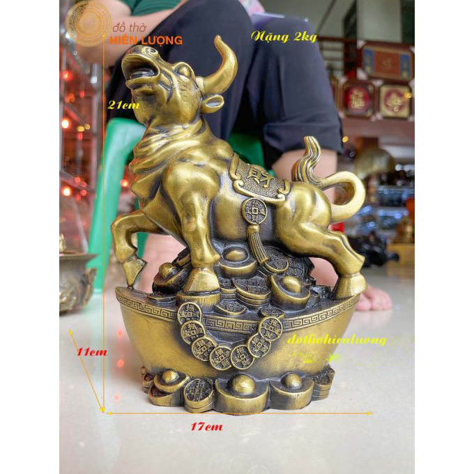 Tượng Trâu Vàng Tài Lộc Phong Thủy
