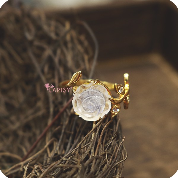 Aley (Nhẫn Hoa mẫu đơn Thạch Anh )