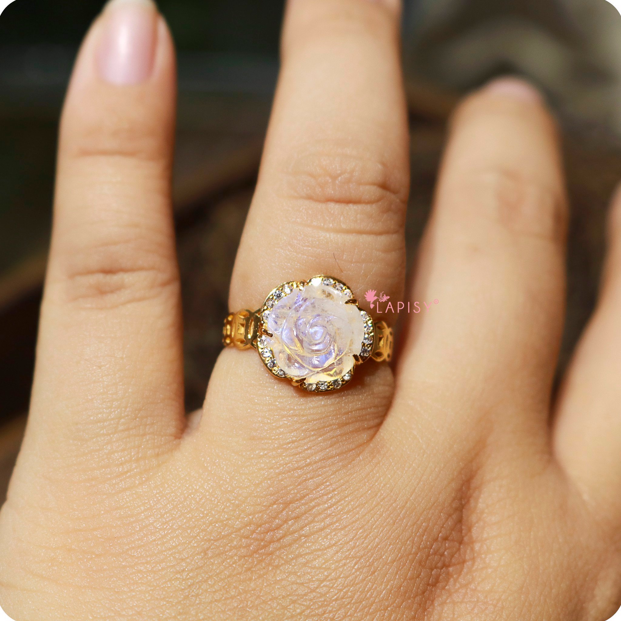 Full Moon-Nhẫn Hoa mẫu đơn