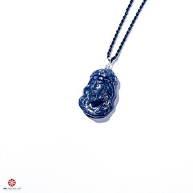 Mặt dây Mặt chúa Giêsu sapphire xanh