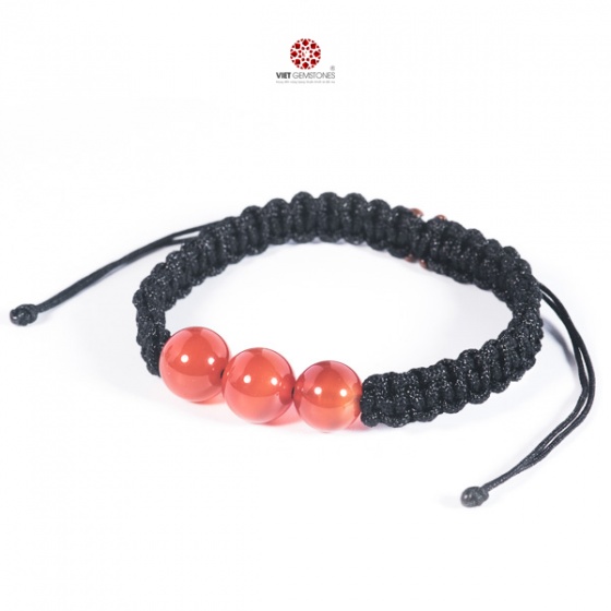 Vòng tay Mala Mã não đỏ tự nhiên