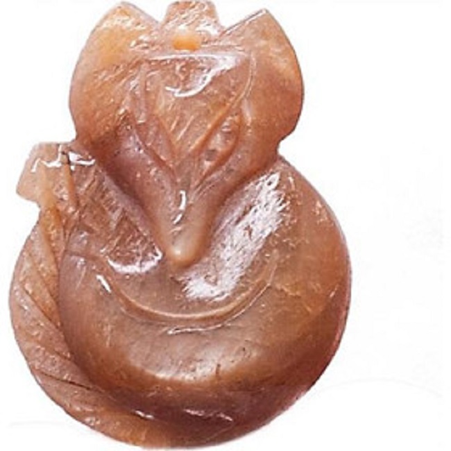 Mặt dây chuyền hồ ly đá sapphire vàng