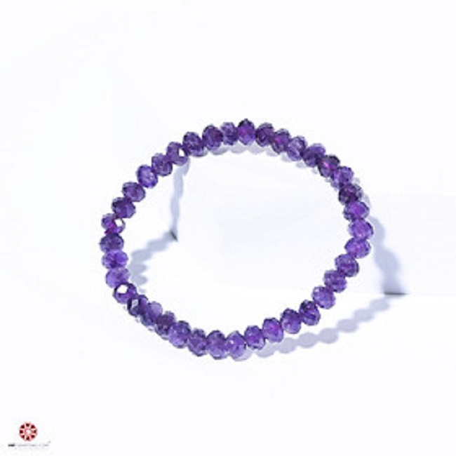Vòng tay Thạch Anh Tím mài giác