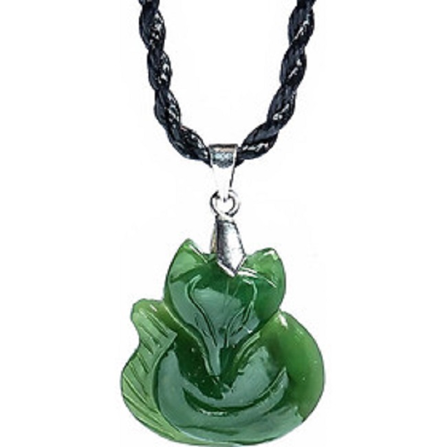 Mặt dây chuyền hồ ly Ngọc bích 