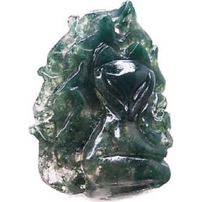 Mặt dây chuyền hồ ly đá Chalcedony