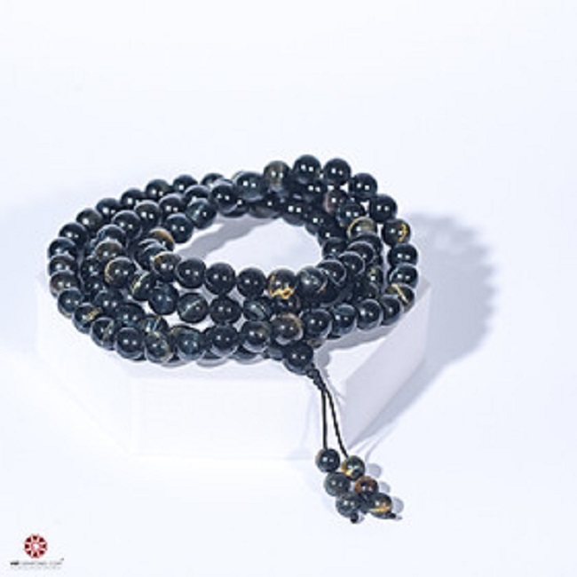 Vòng chuỗi lần hạt 108 viên đá mắt hổ