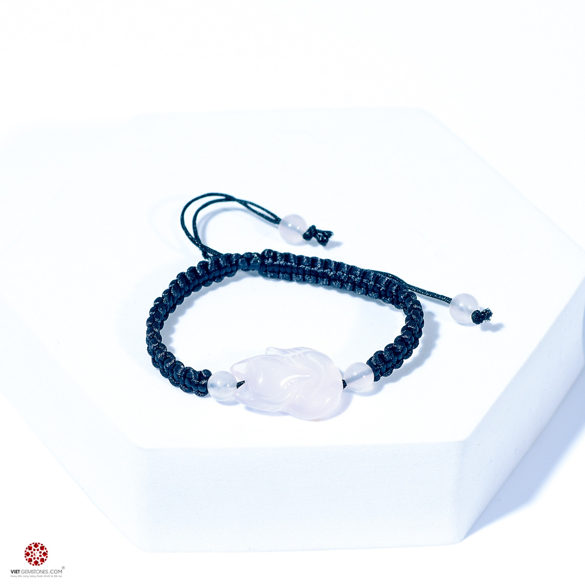 Vòng Tay Mala Hồ Ly Thạch Anh Hồng