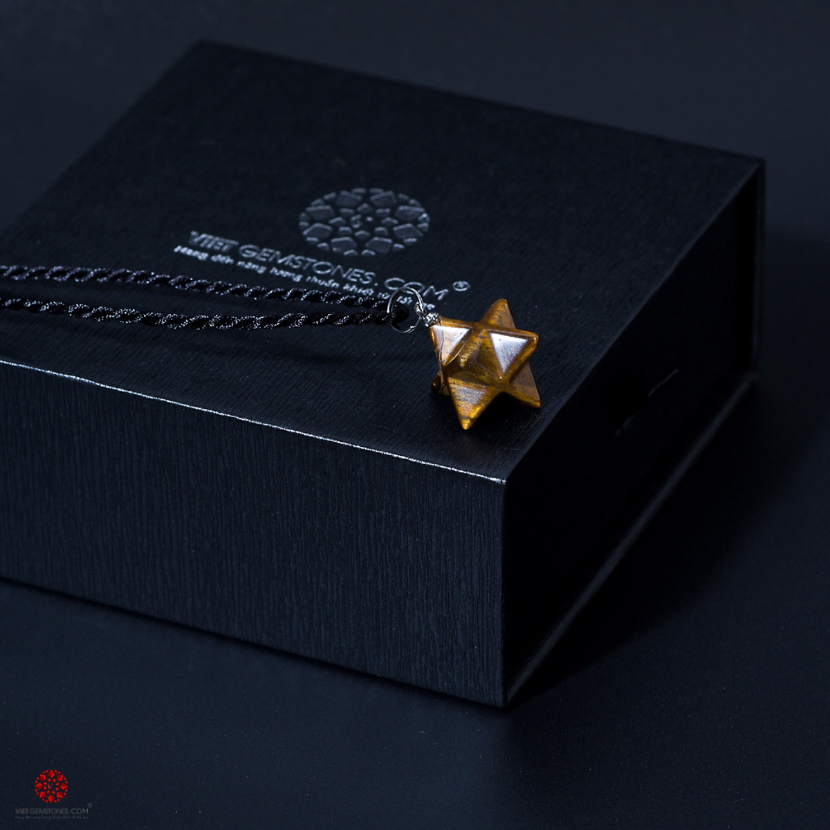 Mặt dây chuyền Merkaba đá tự nhiên