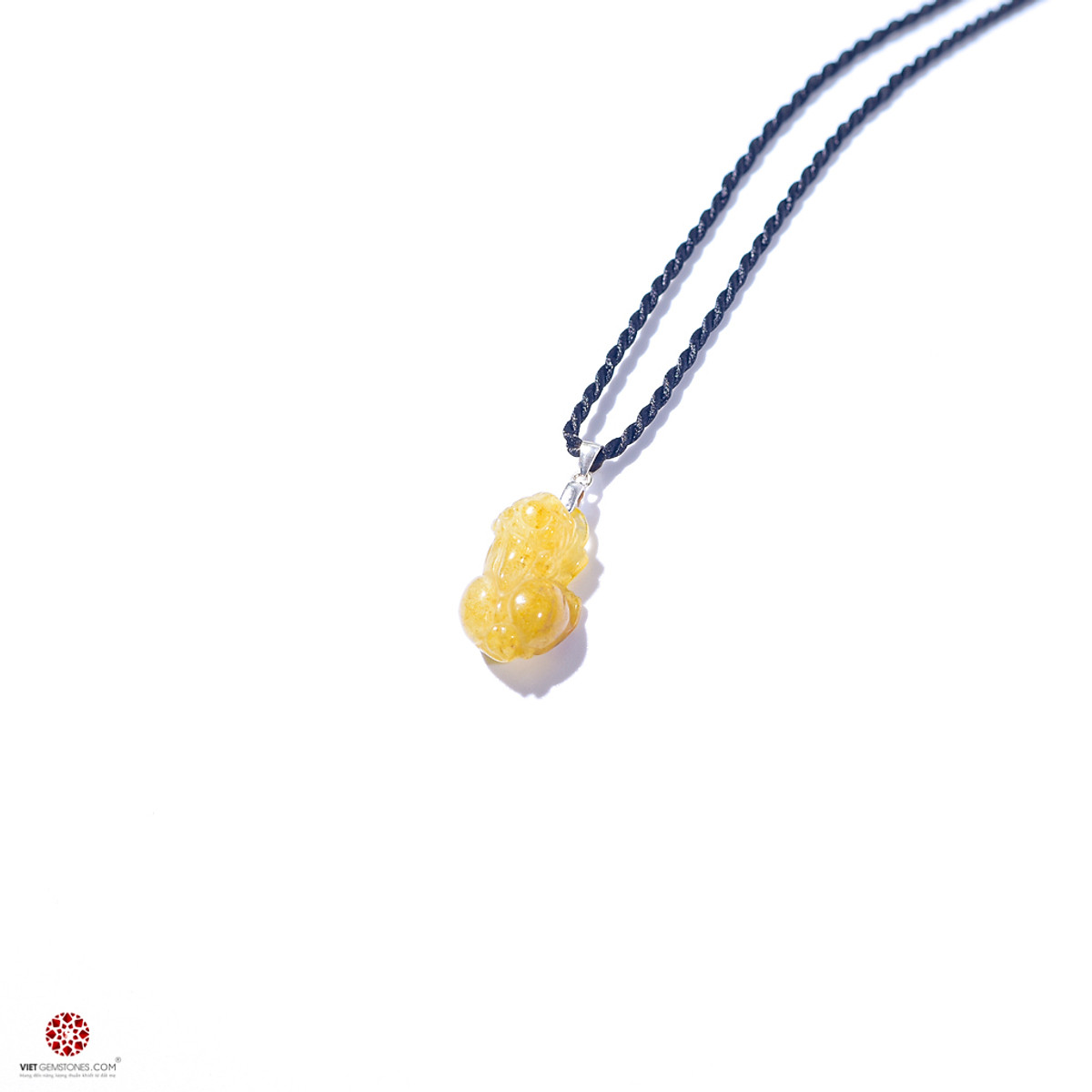 Mặt dây Tỳ Hưu Thạch Anh Tóc Vàng