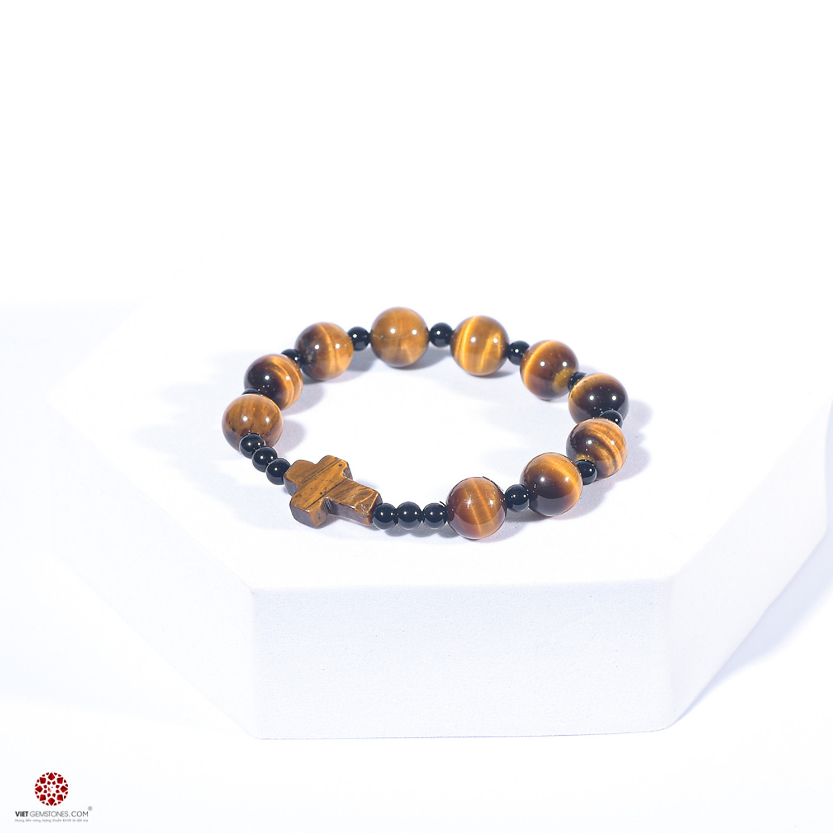 Vòng Chuỗi Mân Côi Mắt Hổ Vàng