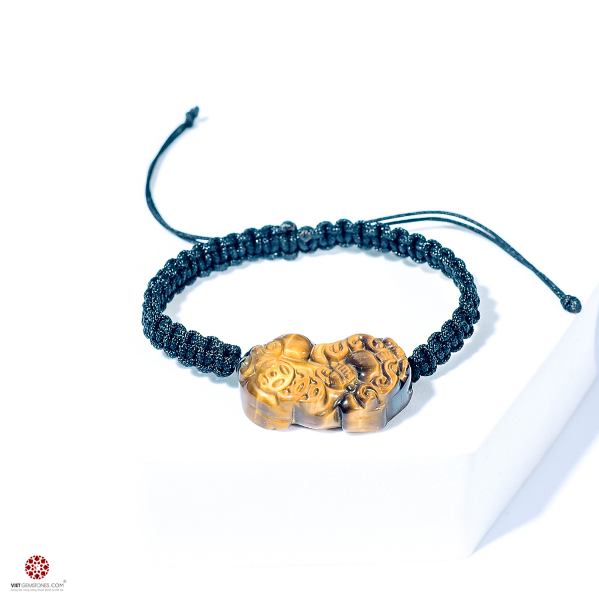 Vòng tay Mala Tỳ hưu đá Mắt Hổ