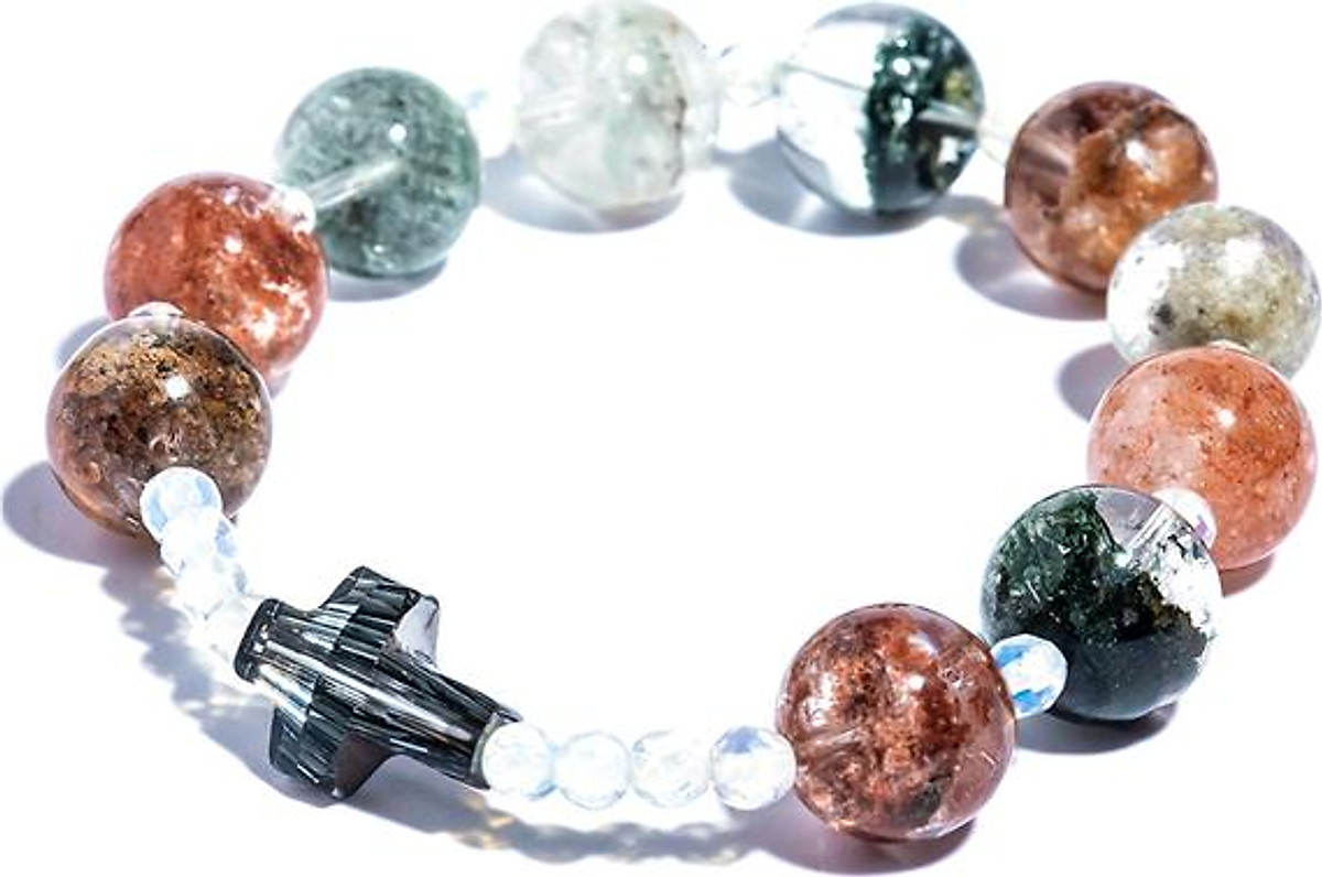 Vòng chuỗi mân côi thạch anh ưu linh...