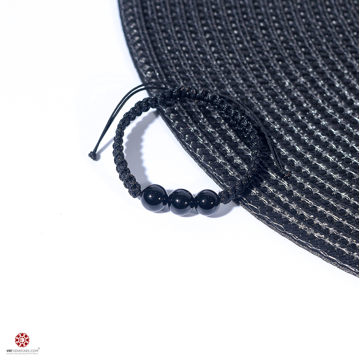 Vòng tay Mala Obsidian-Thủy, Mộc