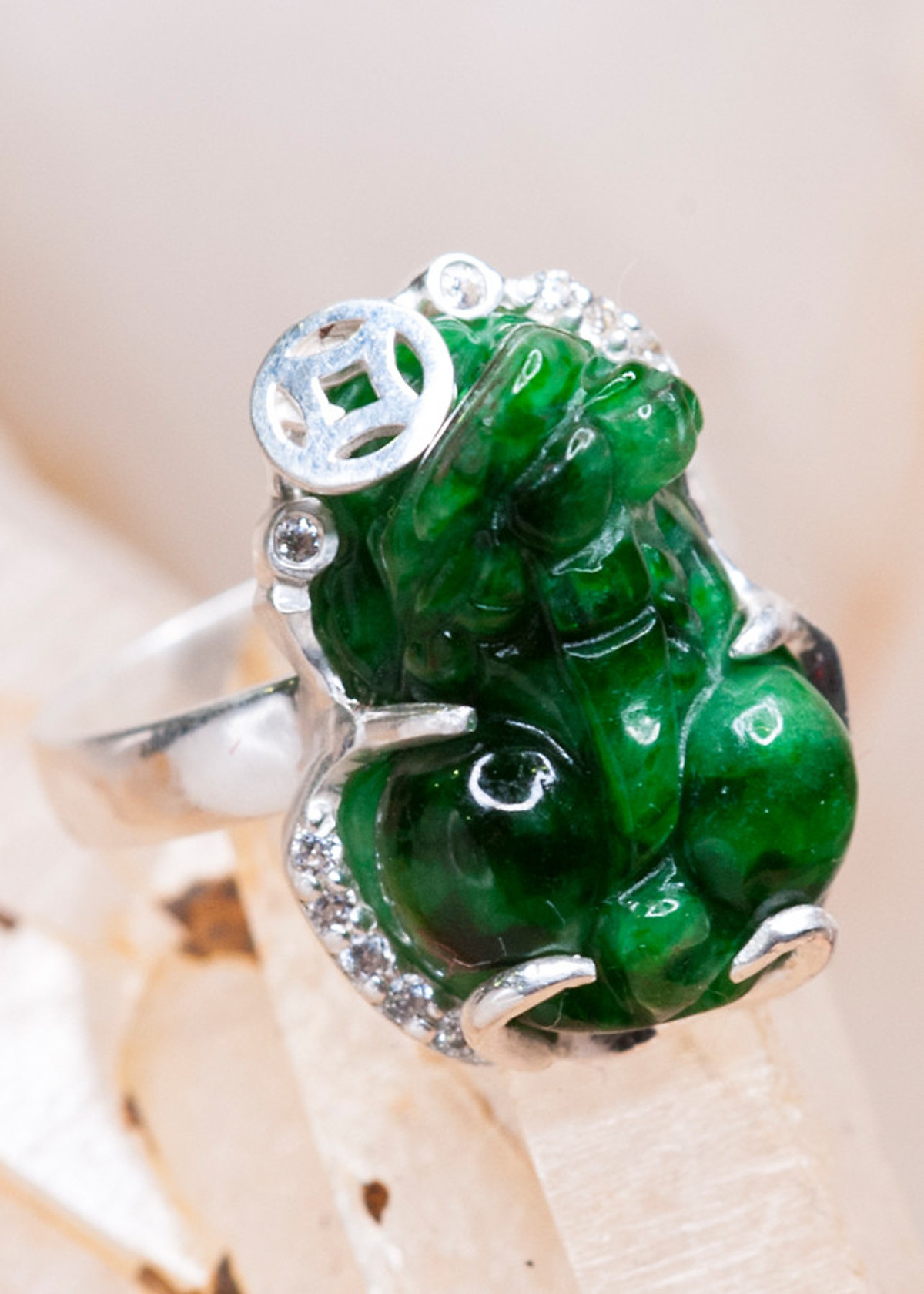 Nhẫn Tỳ hưu Cẩm thạch  RTJAD01