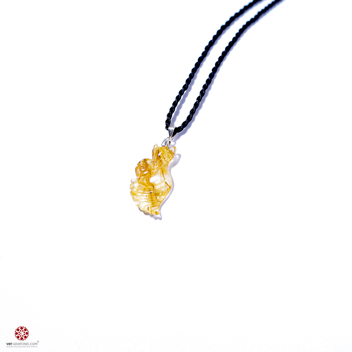 Mặt dây Hồ Ly Thạch Anh Tóc Vàng