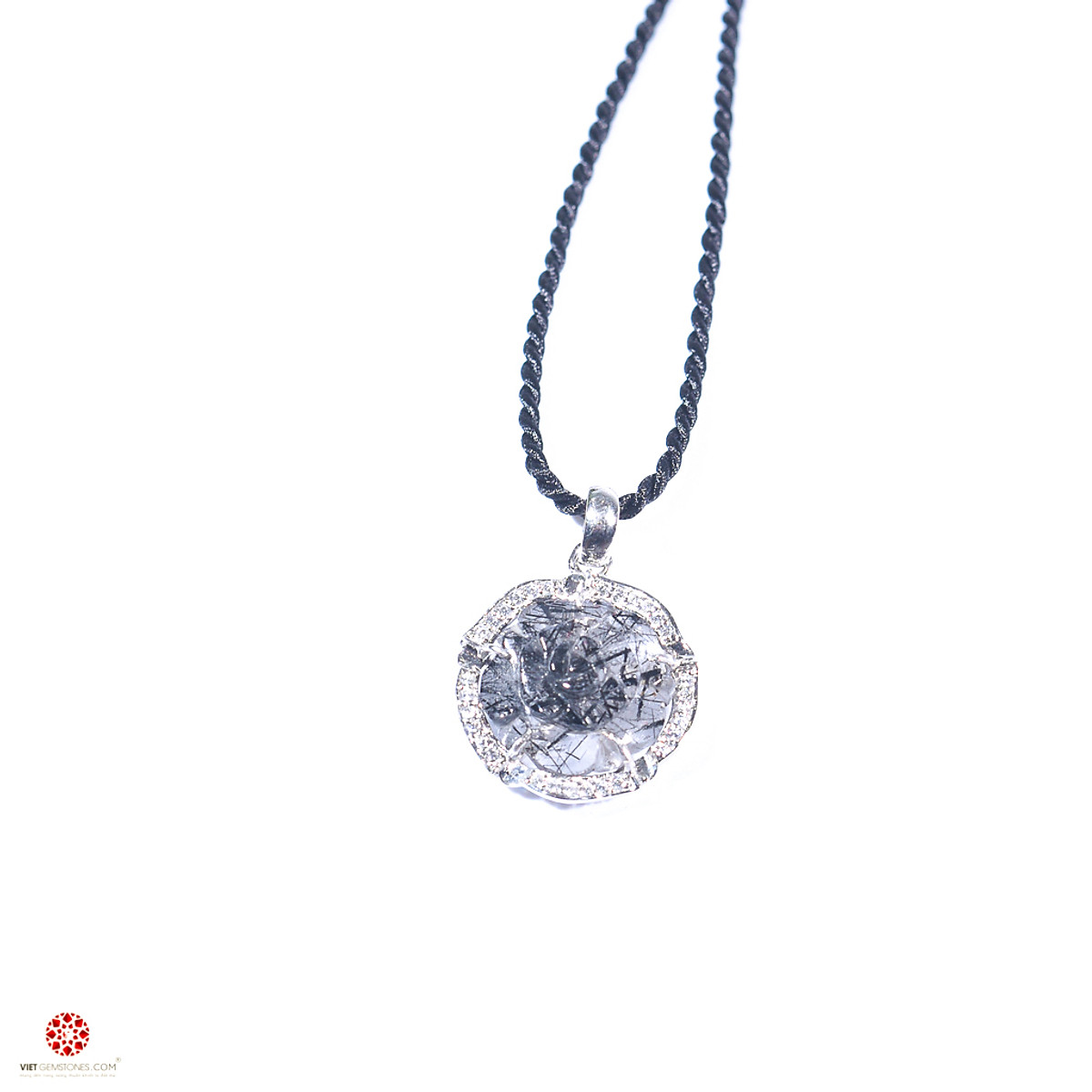 Mặt dây chuyền hoa mẫu đơn thạch anh