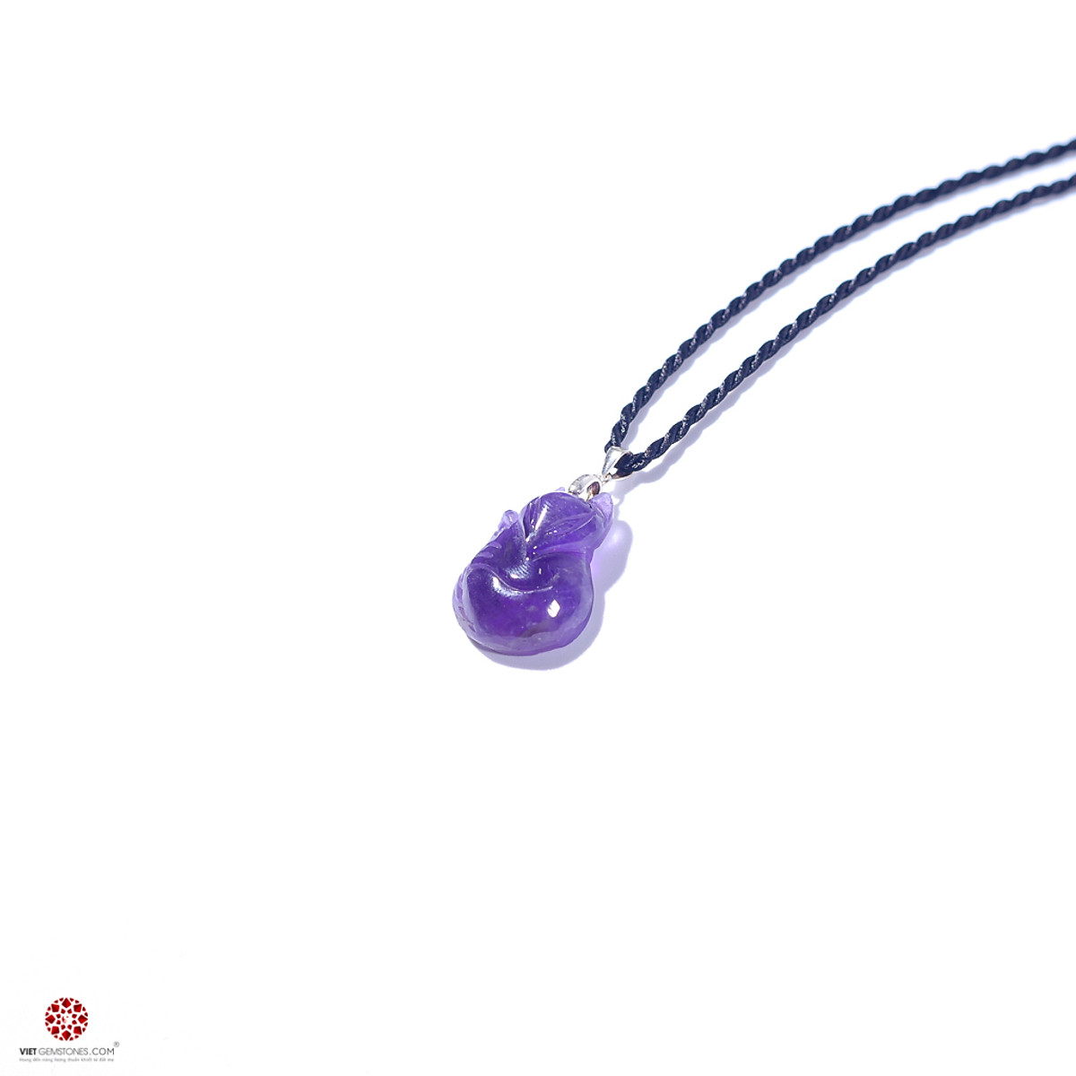 Mặt dây chuyền Hồ Ly Thạch Anh Tím