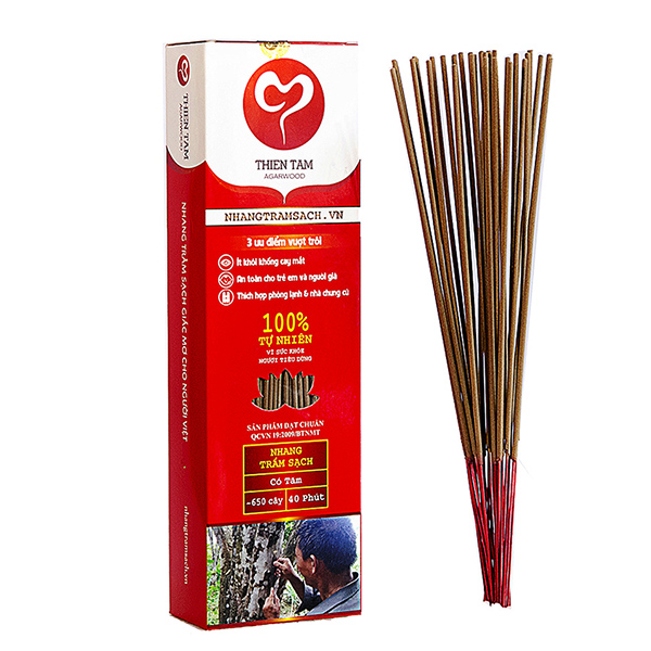 Nhang trầm sạch 1/2kg 30cm (tăm đỏ)