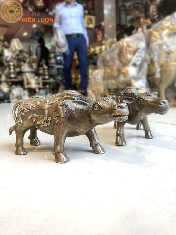  Đôi Tượng Trâu Ngũ Phúc Giả Cổ 