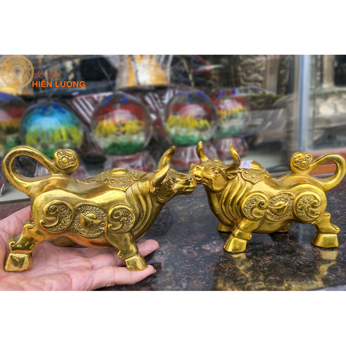  Đôi Tượng Trâu Phong Thủy Bằng Đồng 