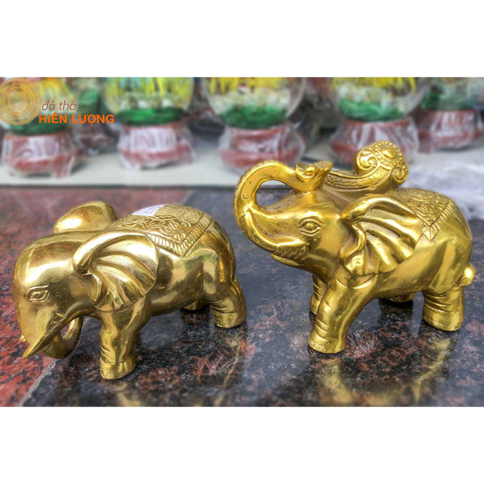 Đôi Tượng Voi Phong Thủy Bằng Đồng 