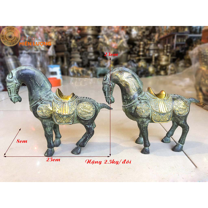 Đôi Ngựa Thờ Bằng Đồng