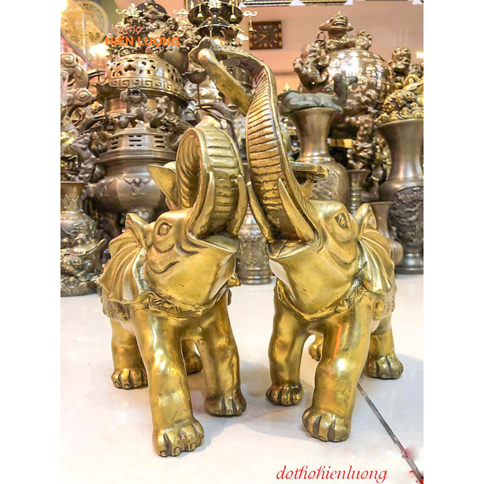  Đôi Tượng Voi Phong Thủy Cỡ Nhỡ 