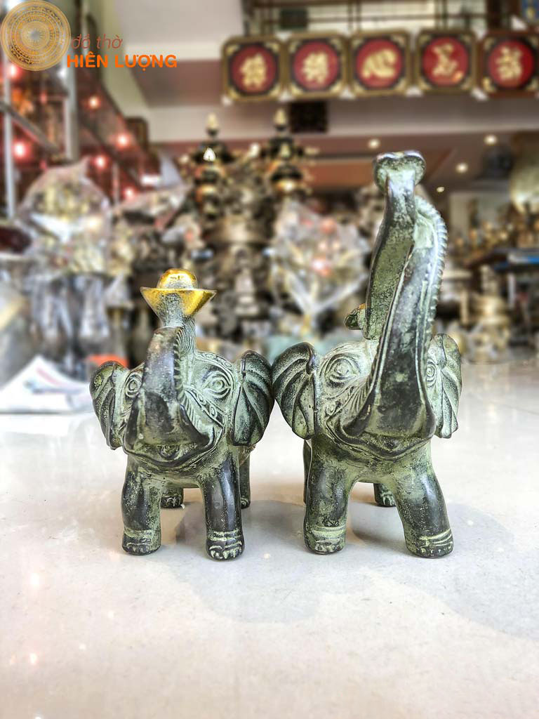 Đôi Tượng Voi Phong Thủy  Giả Cổ  