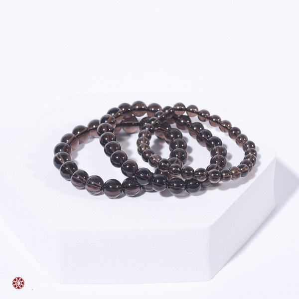 Vòng tay đá thạch anh khói tự nhiên