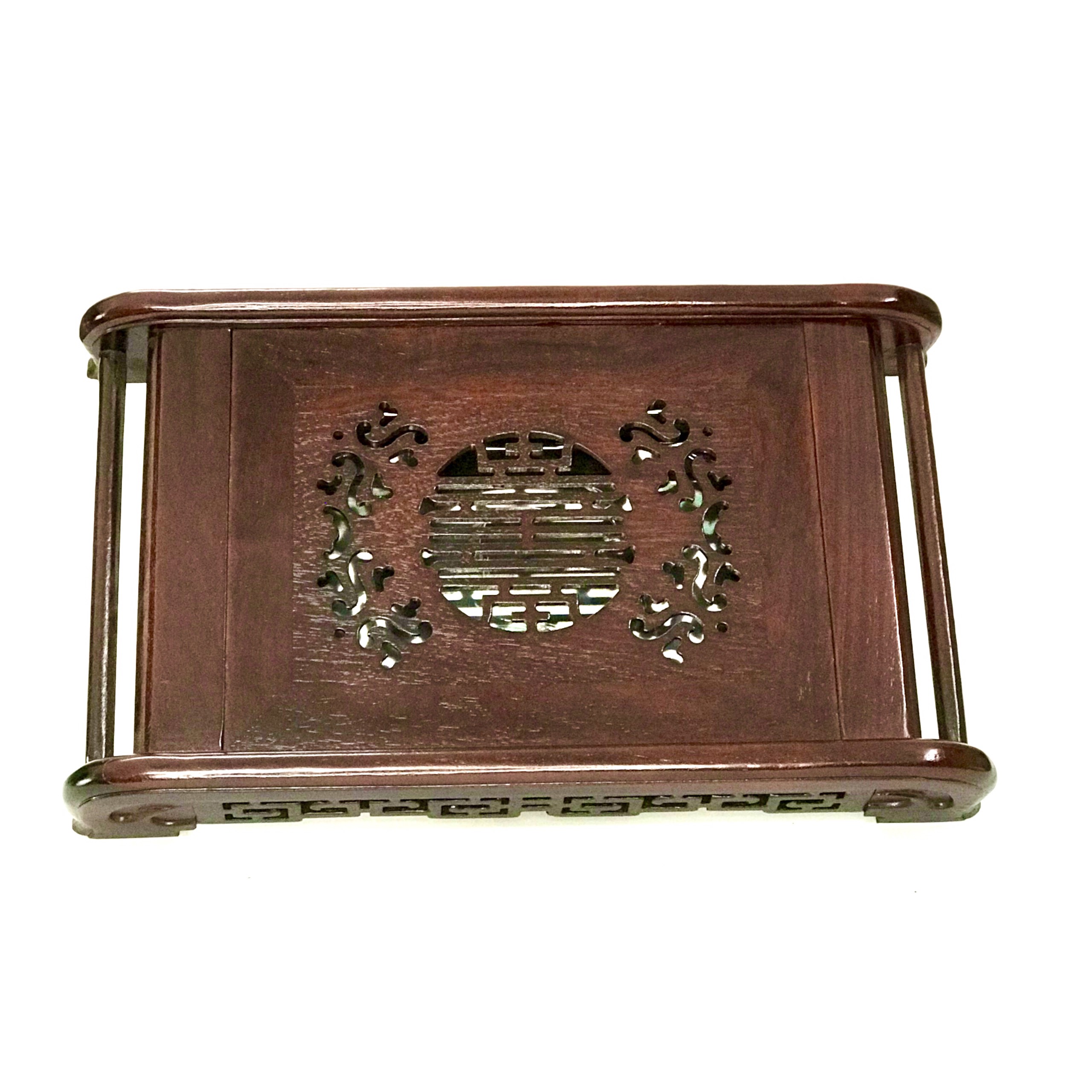 Khay trà gỗ Hương cuốn thư- Lớn