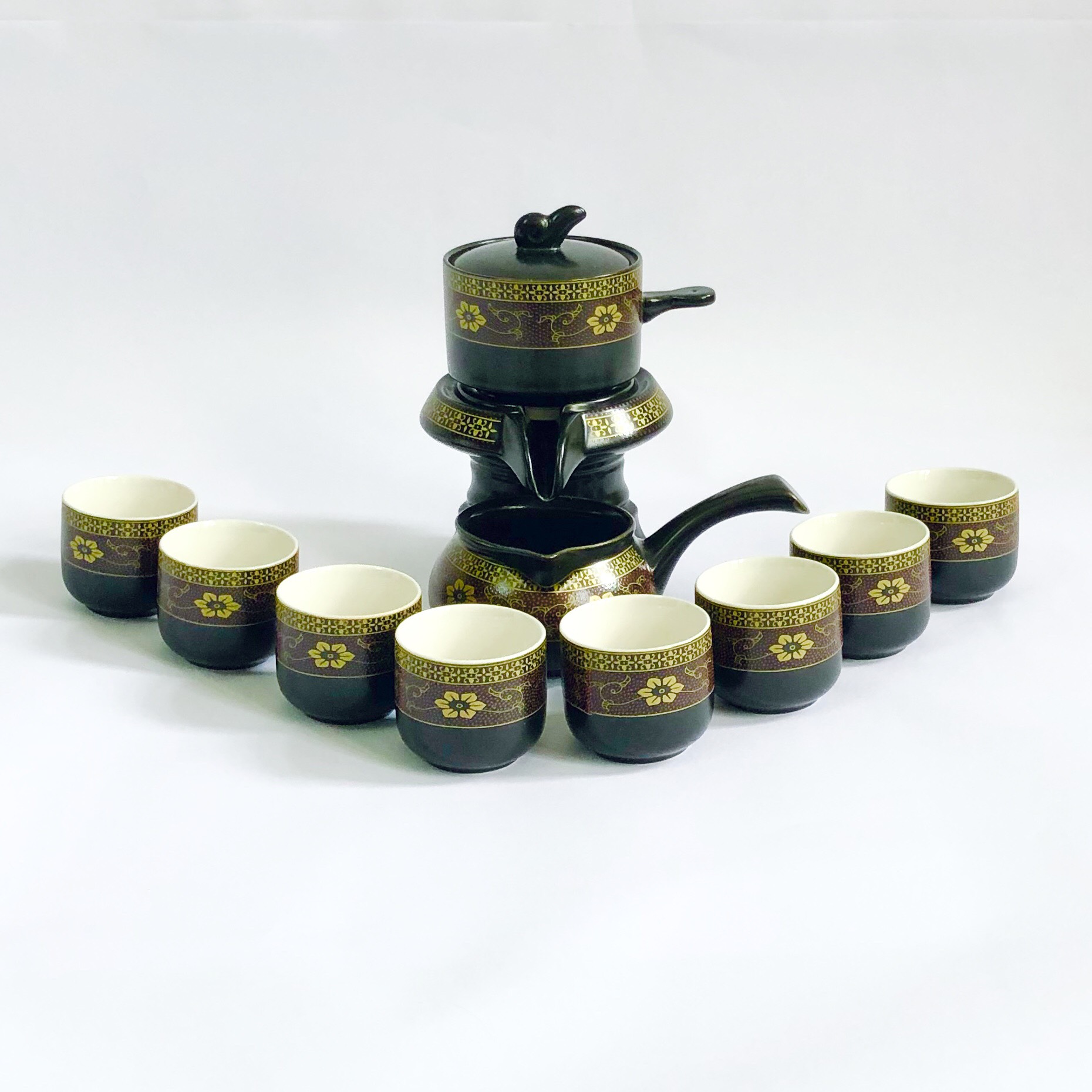 Bộ ấm chén SM012 Hoa Cẩm Đỏ-11 món