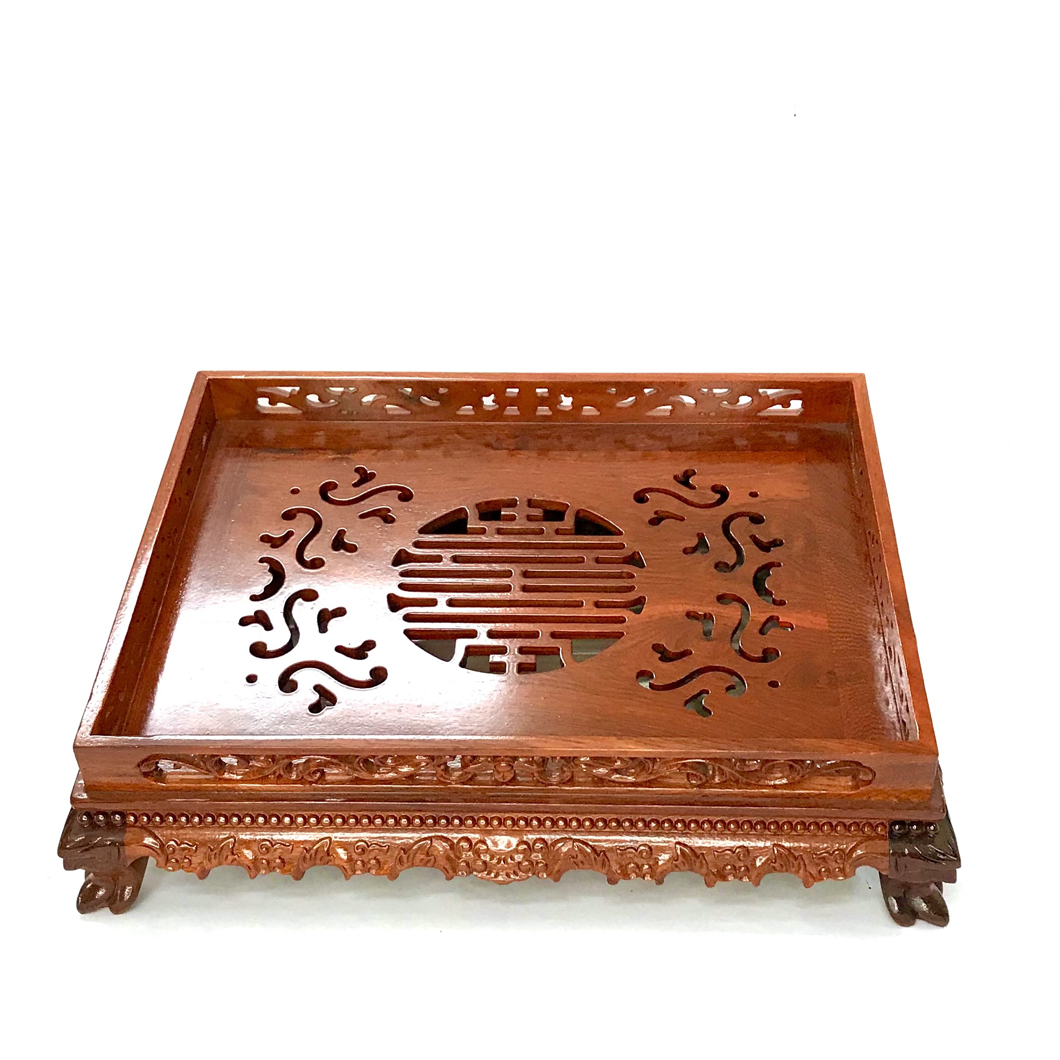 Khay trà gỗ Hương giáng long- Lớn