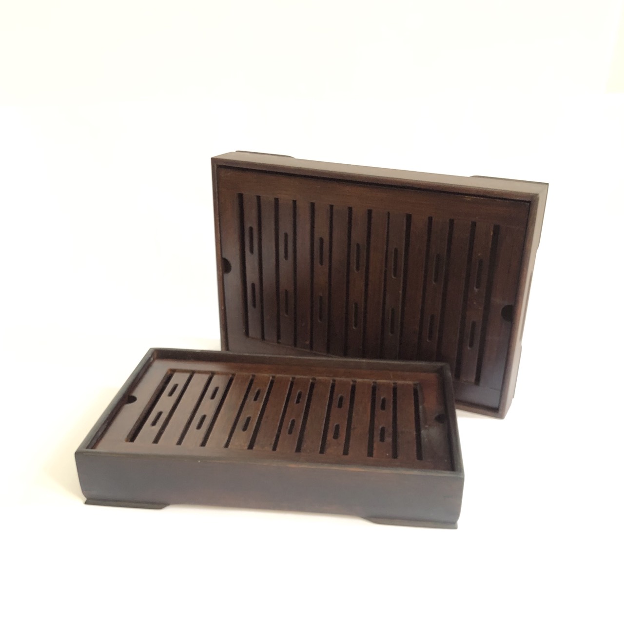 Khay trà gỗ hộp nan ngang to