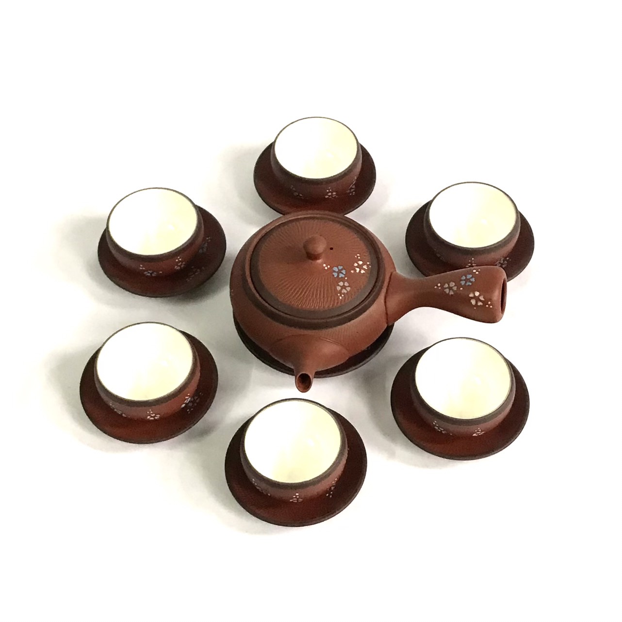 Bộ ấm chén Bát Tràng -  Hoa Đào