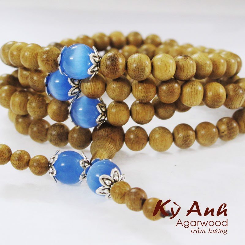 Chuỗi Trầm 108 Hạt Mix Đá- VHT030