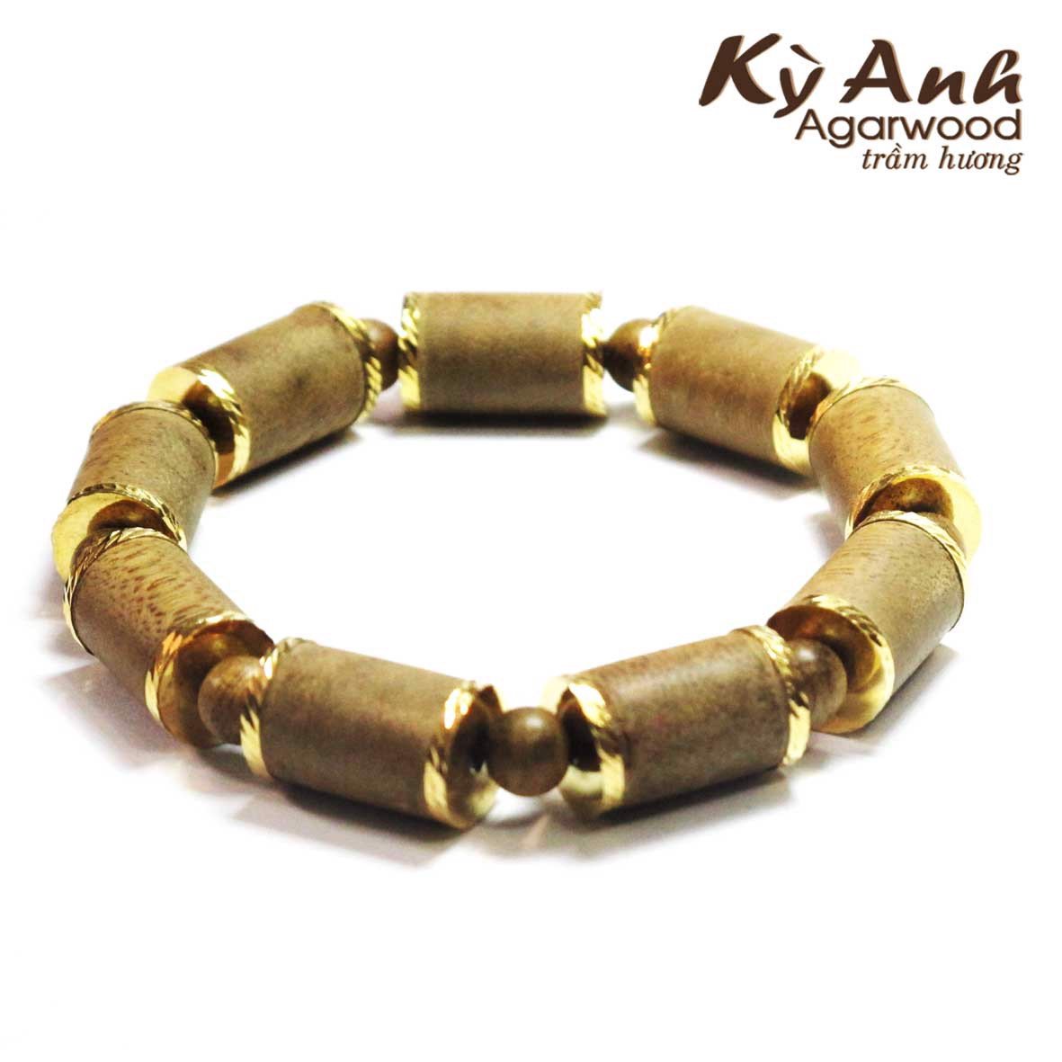 Vòng Trầm Trúc Bọc Vàng 18K-VHT170